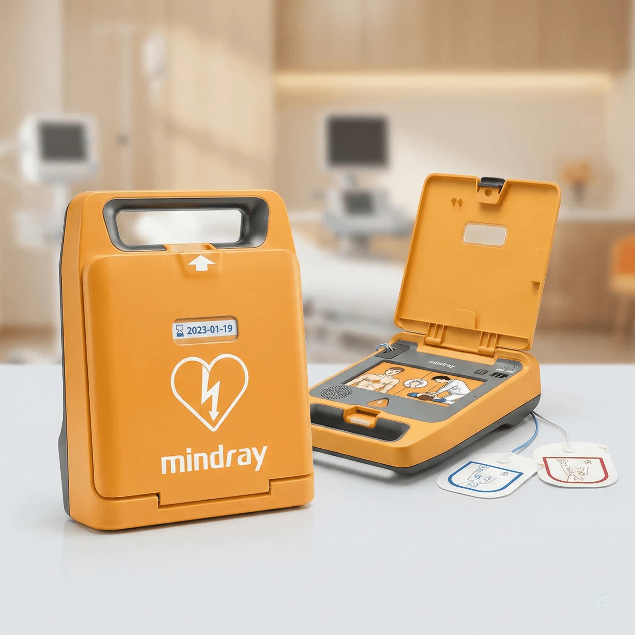 Défibrillateur Mindray C1A installé